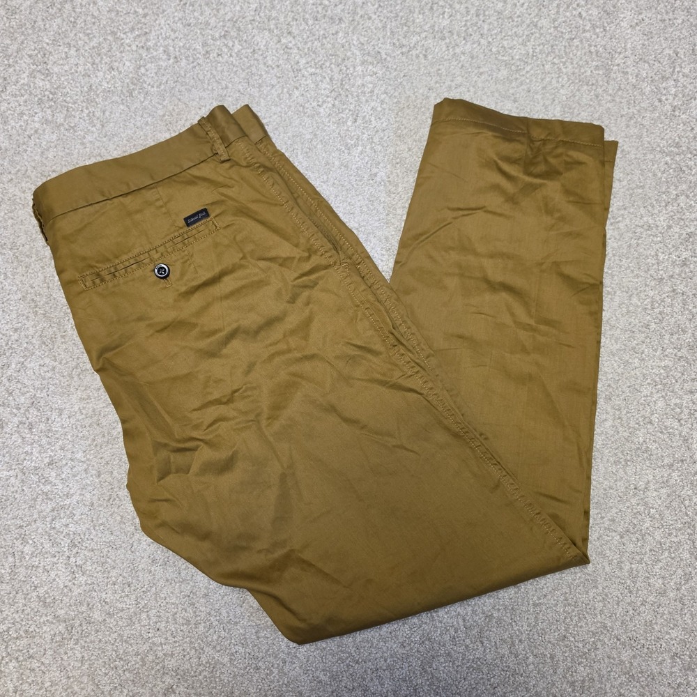 Diesel Chi-Regs-B Mens Chino Pants Sz 38 40x33 Brown Mustard Straight Leg Cotton